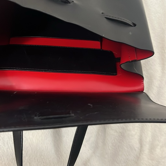 Mansur Gavriel Lady bag in black leather red interiorr Shoulder Bags